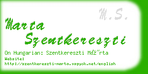 marta szentkereszti business card